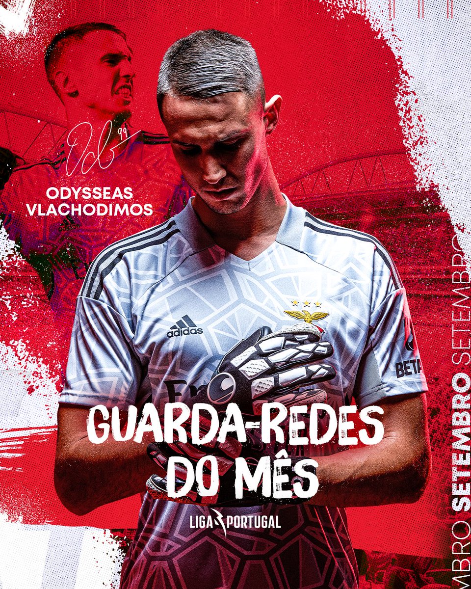 🧤 <a href="/vlachOD1mos/">Odysseas Vlachodimos</a> foi eleito o Melhor Guarda-Redes do Mês de setembro da #LigaPortugal!
 
#EuAmoOBenfica