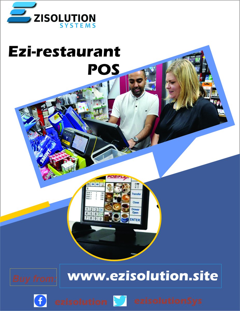 ablesuper4u's tweet photo. Ezi-restaurant POS is very affordable. It can track kitchen, tables, telephone orders, clients accounts, staff sales, etc.
Visit: https://t.co/PDvofOC7g4 https://t.co/9tudIIEvlt