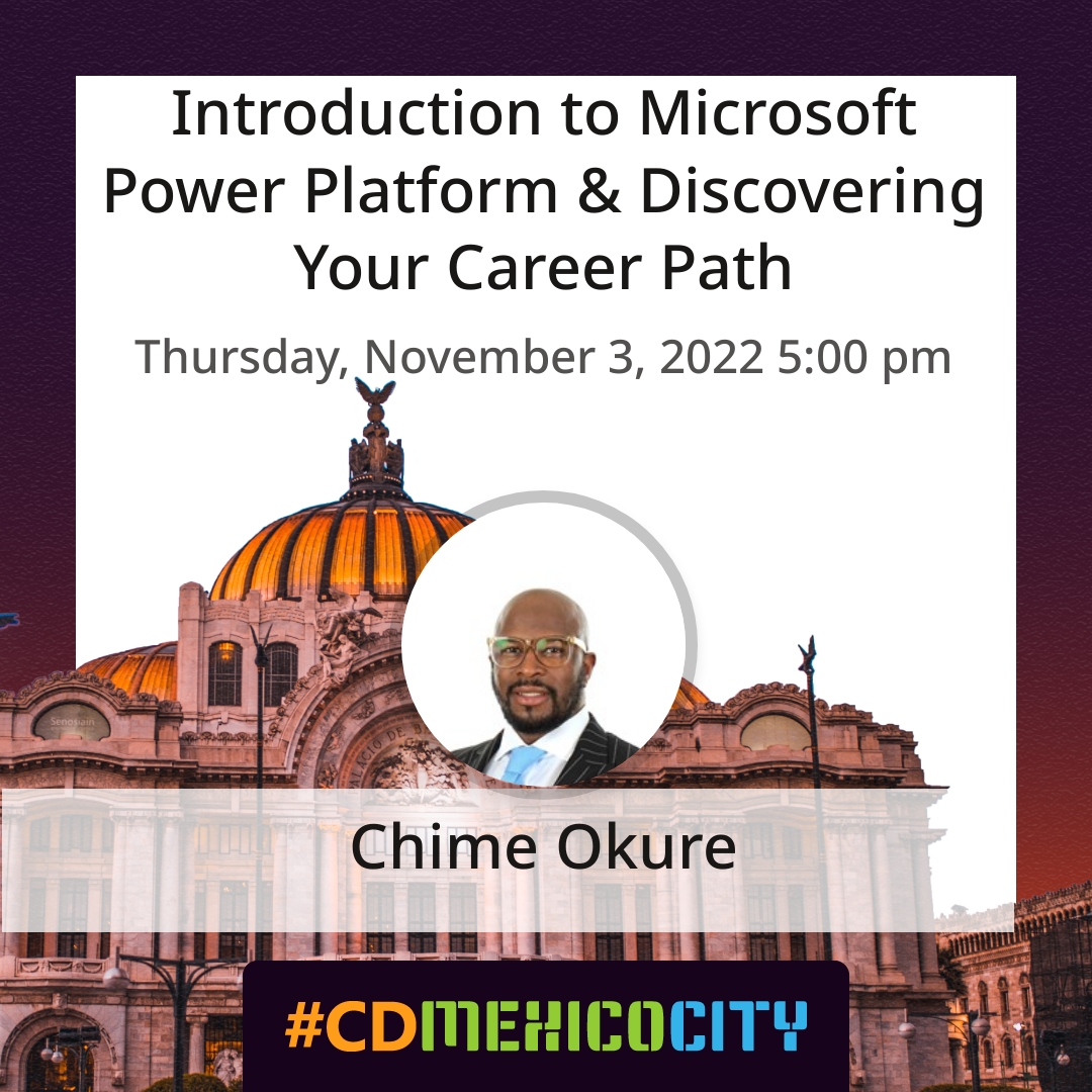 Build a career. 
The #lowcodenocode capabilities can empower people to do more. #citizendevelopers

“70% of new applications will be built on a low code platform by 2025” – Ryan Cunningham

🧑‍💻📢 #CDMexicoCity!

📅Nov 3rd,2022
Register:👇🏽
🎫 mscloudevents.com

#powerplatform