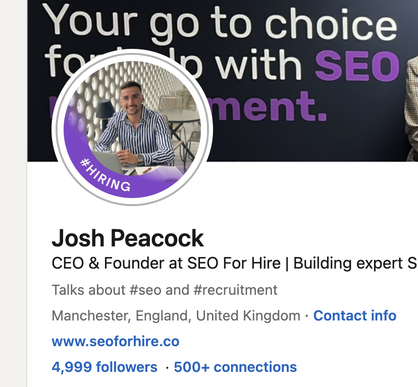 Created my Linkedin roughly a year ago. Nearly 5k. Not too shabby