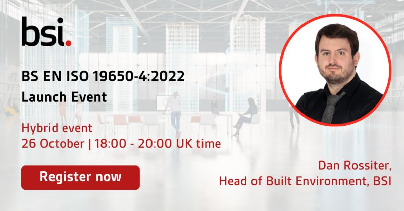 DRossiter87's tweet photo. Come join a great array of speakers (and me) as @BSI_UK and @wearenima formally launch #ISO19650p4 and its integration into the @UKBIMFramework 🥳.

If you can make it in-person, see you there! If not, see you online as we simultaneously live-stream 👍.

https://t.co/CcSKtzIvDl https://t.co/csRtLXM952