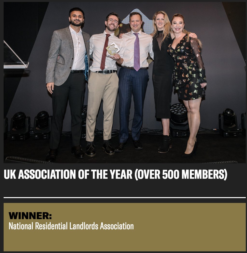 NRLAssociation's tweet photo. Delighted to be a winner!  🏆  UK Association of the Year (over 500 members) presented by @oomiCRM and won by The National Residential Landlords Association.  🏆 https://t.co/vjZcYs4WRY  #AEA2022 https://t.co/AsrqpBmiI6