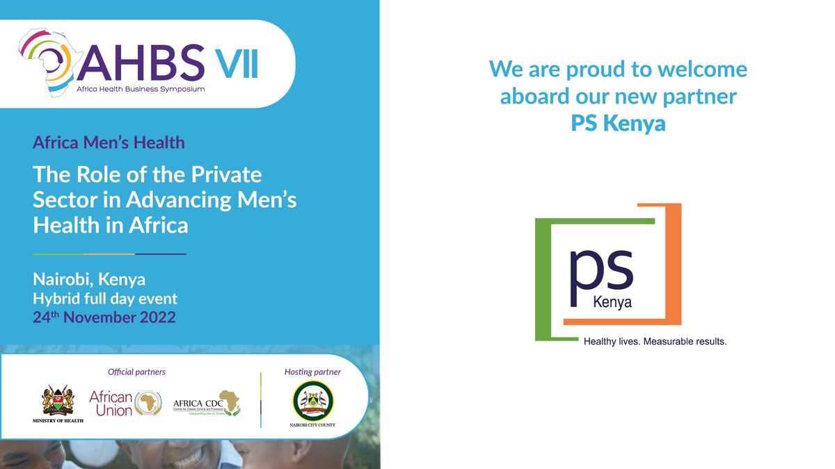 Africa Health Business (@africahealthbiz) on Twitter photo 📢 We are proud to welcome <a href="/PSKenya_/">Population Services (PS) Kenya</a> as our partner for #AHBS2022 event THE ROLE OF THE PRIVATE SECTOR IN ADVANCING MEN’S HEALTH IN AFRICA.
Register, sponsor & learn more here: lnkd.in/eGCisZC 📢 We are proud to welcome <a href="/PSKenya_/">Population Services (PS) Kenya</a> as our partner for #AHBS2022 event THE ROLE OF THE PRIVATE SECTOR IN ADVANCING MEN’S HEALTH IN AFRICA.
Register, sponsor & learn more here: lnkd.in/eGCisZC