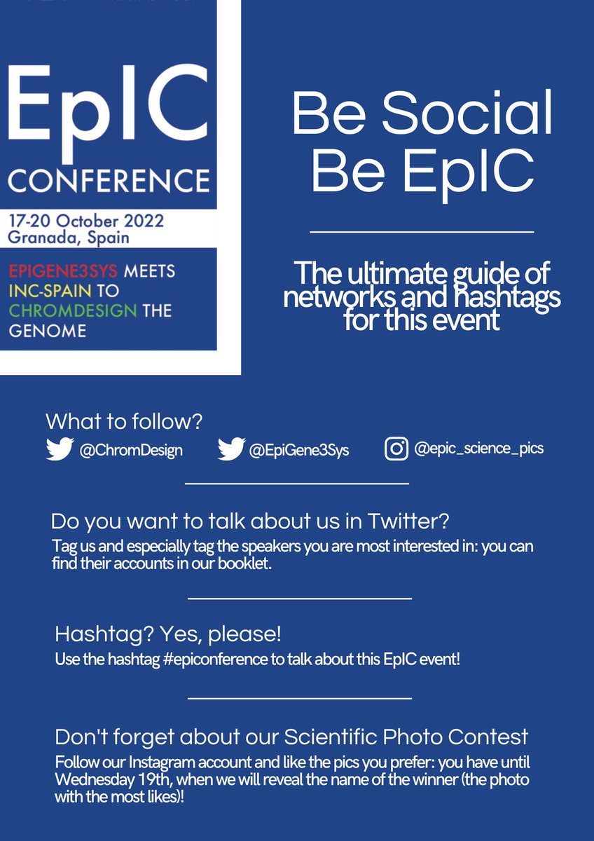 ChromDesign's tweet photo. The EpIConference is about to begin 💪🏼 

Here’s the social media guidelines for these three days 📲 Tag us, send us pictures, follow our photo contest on Instagram 🙌🏻 

Be social, be EpIC 💓

#epiconference https://t.co/vkazVQJAOp