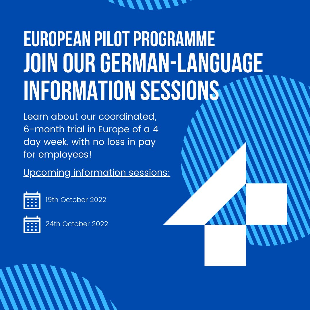 In the lead up to the start of our European pilot programme, we are offering two information sessions hosted by our team in Germany!

Sign up for free here 👇
bit.ly/3z9cEnZ