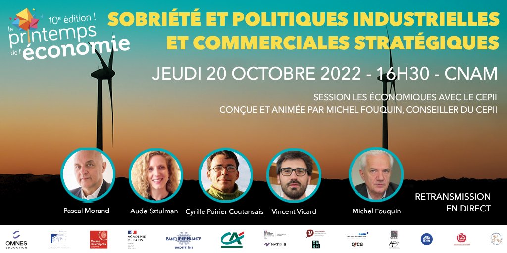 Le Printemps de l'économie (@printempsdeleco) on Twitter photo SOBRIÉTÉ ET POLITIQUES INDUSTRIELLES ET COMMERCIALES STRATÉGIQUES Session <a href="/LesEconomiques/">Les Economiques</a> avec <a href="/CEPII/">sepi yola</a> Paris conçue & animée par <a href="/FouquinMichel/">Michel Fouquin</a> à 16h30 au <a href="/LeCnam/">Le Cnam</a> avec <a href="/PascalMorand/">Pascal Morand</a> <a href="/FHCM/">Fédération de la Haute Couture et de la Mode</a> Aude Sztulman <a href="/Paris_Dauphine/">Université Paris Dauphine - PSL</a> Cyrille Poirier Coutansais (Etudes Marines) <a href="/VVicard/">Vincent Vicard</a> SOBRIÉTÉ ET POLITIQUES INDUSTRIELLES ET COMMERCIALES STRATÉGIQUES Session <a href="/LesEconomiques/">Les Economiques</a> avec <a href="/CEPII/">sepi yola</a> Paris conçue & animée par <a href="/FouquinMichel/">Michel Fouquin</a> à 16h30 au <a href="/LeCnam/">Le Cnam</a> avec <a href="/PascalMorand/">Pascal Morand</a> <a href="/FHCM/">Fédération de la Haute Couture et de la Mode</a> Aude Sztulman <a href="/Paris_Dauphine/">Université Paris Dauphine - PSL</a> Cyrille Poirier Coutansais (Etudes Marines) <a href="/VVicard/">Vincent Vicard</a>