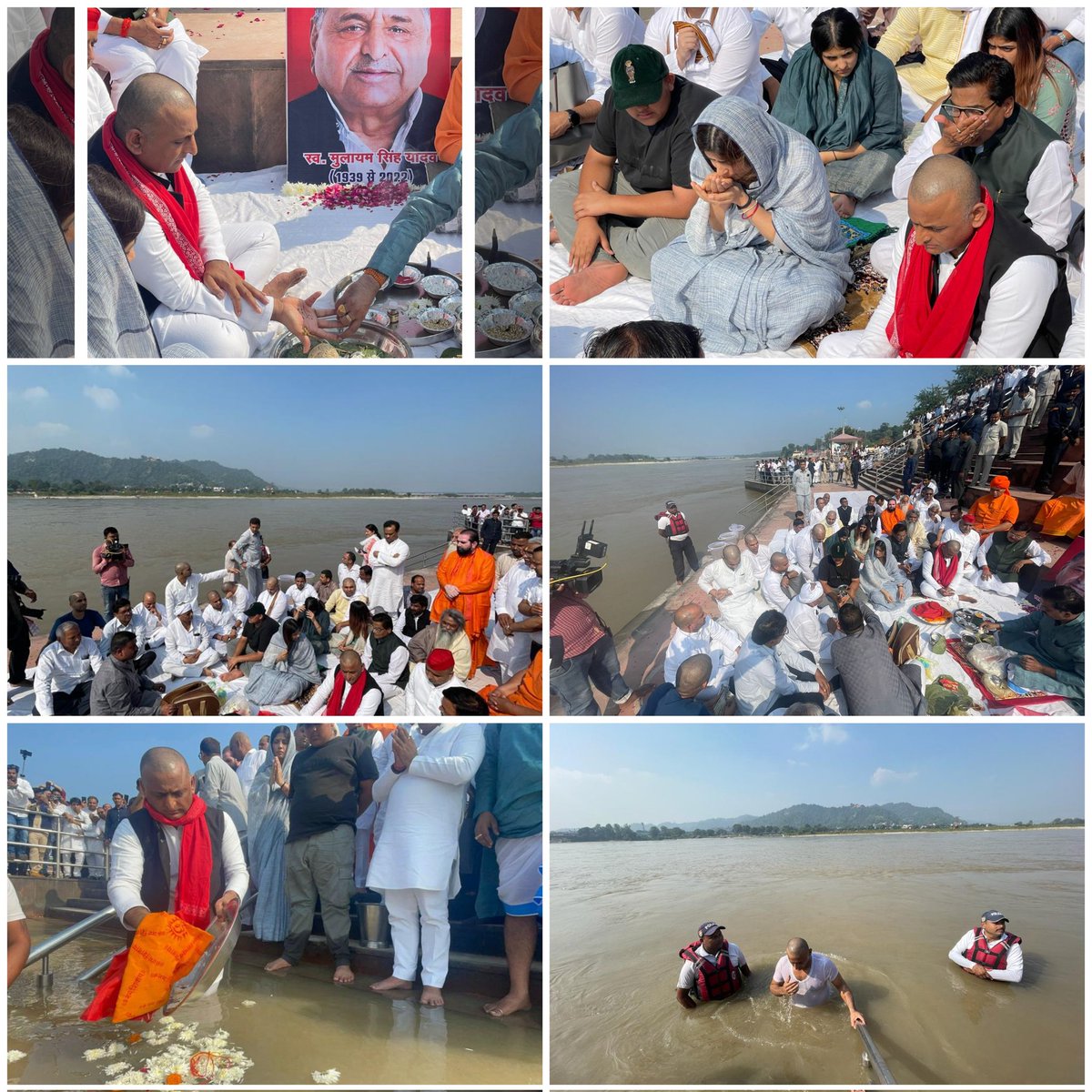 हरिद्वार के 'नमामि गंगे घाट' पर श्रद्धेय दादा जी का अस्थि विसर्जन संस्कार।