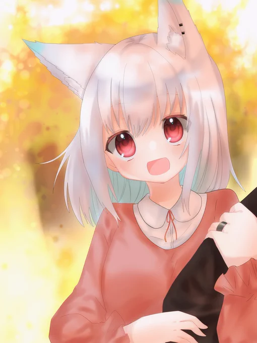 Skeb納品しました!いつもいつもありがとうございます...!服センスがお亡くなりになっているので秋服に見えるかな....見えていたらいいな....という感じで描きました 