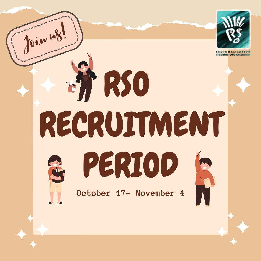 RsoUpmed's tweet photo. Sign up now to be a part of the RSO family:
🔗  https://t.co/cSNjuAWCOx
📢 OPEN TO ALL UPCM STUDENTS 📢
Registration is open from October 17-November 04.

📅🎉
Join us at our open house event KASADYAAN, on October 28, Friday at 7:30 pm! 

Tara na!! #FTNTTR 🌻 https://t.co/XWbRSAmIp5