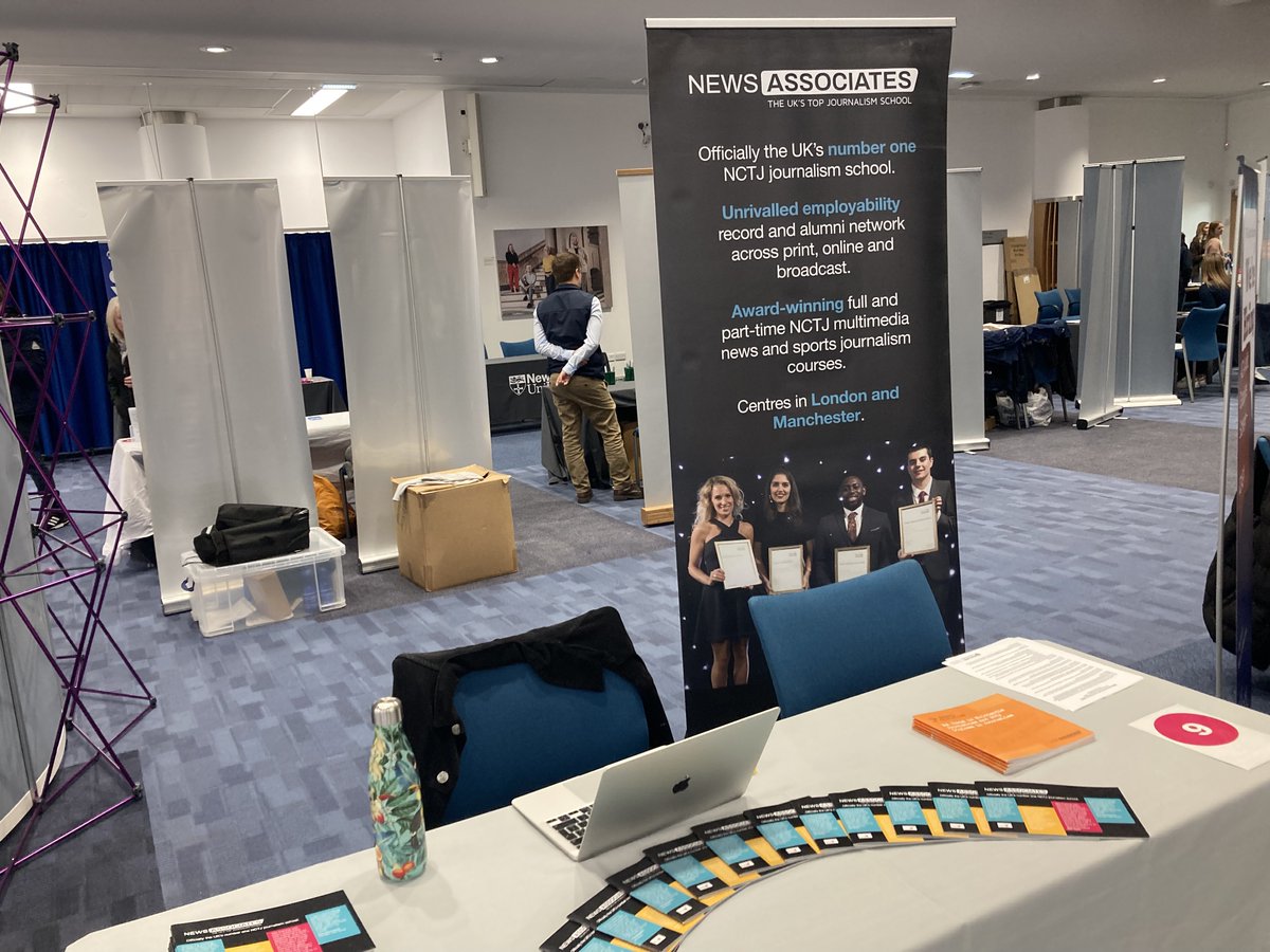 NewsAssociates's tweet photo. We're at @UniofNewcastle careers fair today! 🎪
👋 Come and say hi in the Hadrian Building and find out more about our @NCTJ_news multimedia journalism courses #FYF22 https://t.co/jJ1VnPxEtK