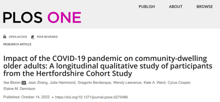How did older people experience the first wave of the COVID-19 pandemic, and how did their behaviours change over time? Read the full story here: journals.plos.org/plosone/articl… @ilse_b__ @GregorioBevilac @DrWendy13 @KateAWard17