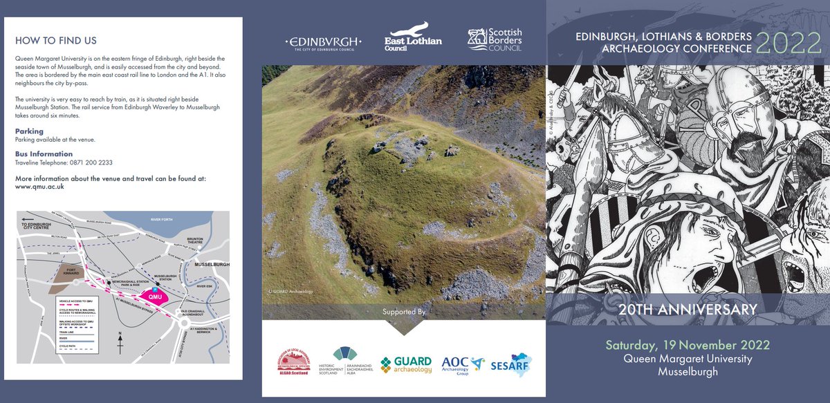ArchScot's tweet photo. Interested in hearing about archaeological fieldwork and research being undertaken in Edinburgh, East Lothian, Midlothian and the Scottish Borders?

Sign up for this year's Edinburgh Lothians and Borders Archaeology Conference👉https://t.co/qrbRt7D4eV

🗓️19 Nov
📍 @QMUniversity https://t.co/wunP3fXllh
