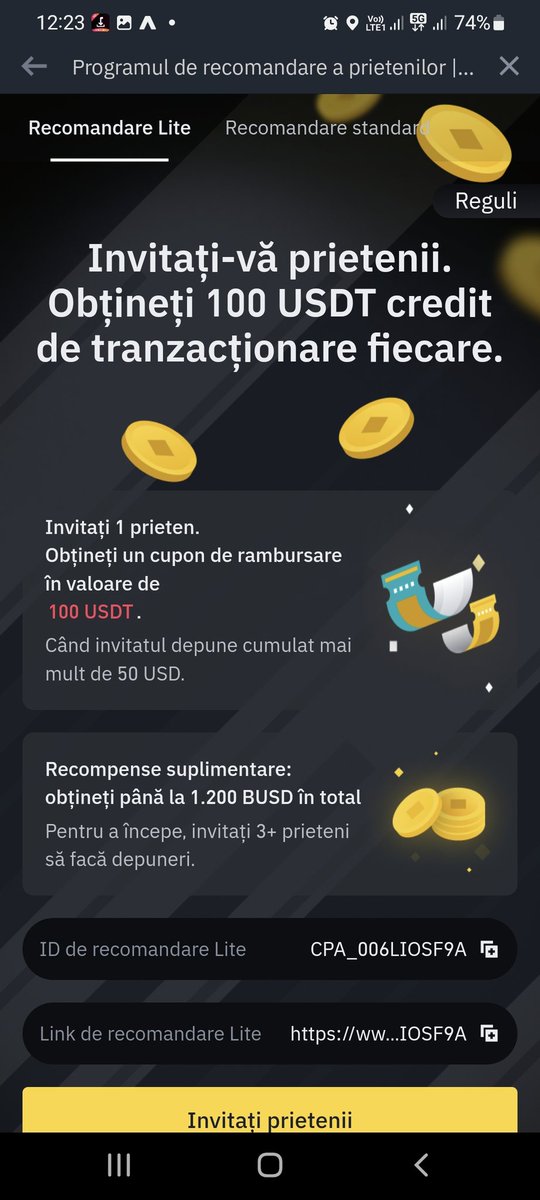 adellinamia's tweet photo. Saldatura pentru voi o invitați pe binance 
Creazati Profilului pe link-ul de mai jos 
Cu un depozit de 50 USD ai în plus 100 USD #cryptoRomânia #crypto #România
#Investor https://t.co/n7kyHss9Dl… 
Cod   CPA_006LIOSF9A https://t.co/CSTd8cn47r