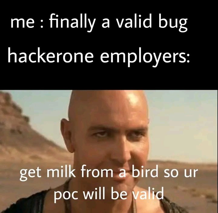 Say no more <a href="/Hacker0x01/">HackerOne</a> 😂😂

#BugBounty