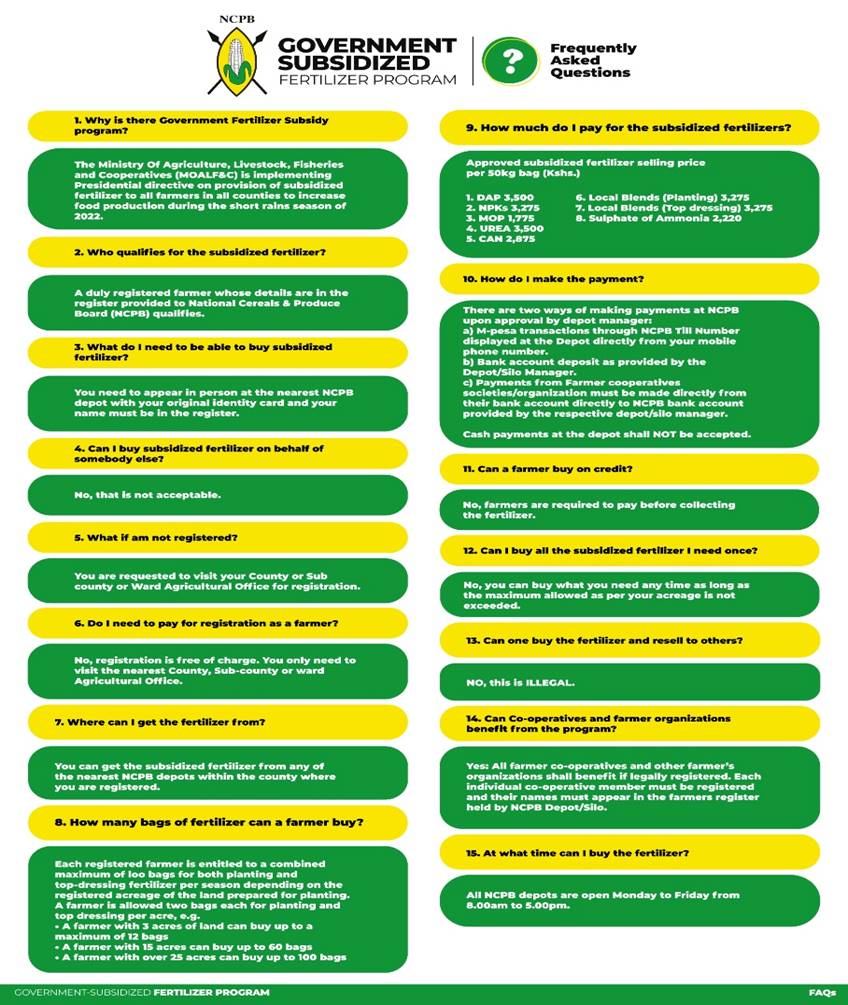 HudumaPoa's tweet photo. All you need to know about the subsidy Fertilizer.
#ncpb #ncpbnow #goksubsidy https://t.co/Xd8AaDx3UY