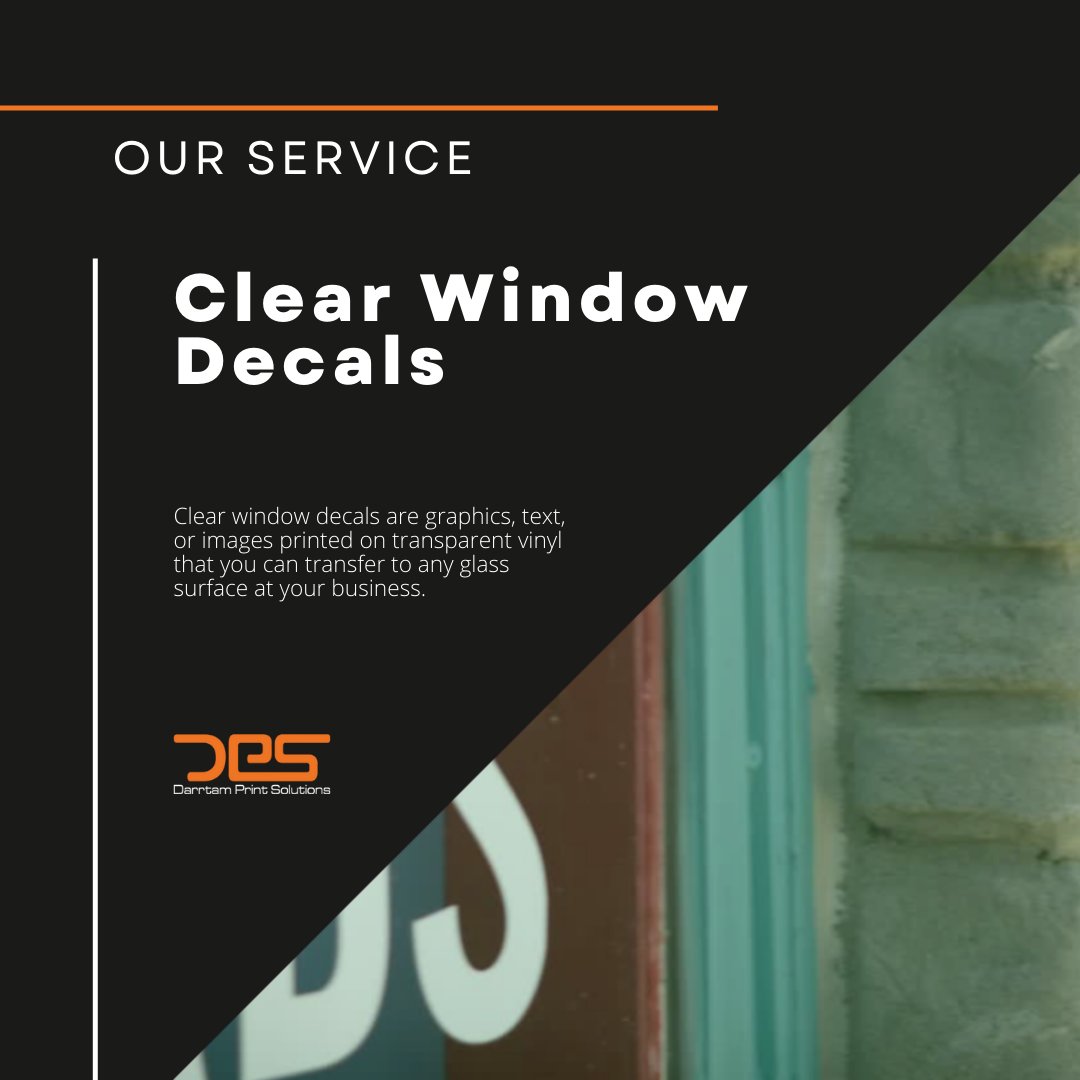 DarrtamS's tweet image. Finding ideal #personalized signage for your storefront windows / doors? 

Check out our #CLEARWINDOWDECALS. It can use for your company logo to advertise sales, promotions, or other business information such as operating hours.

🔗bit.ly/3f6vLHP

#DarrtamPrintSolutions