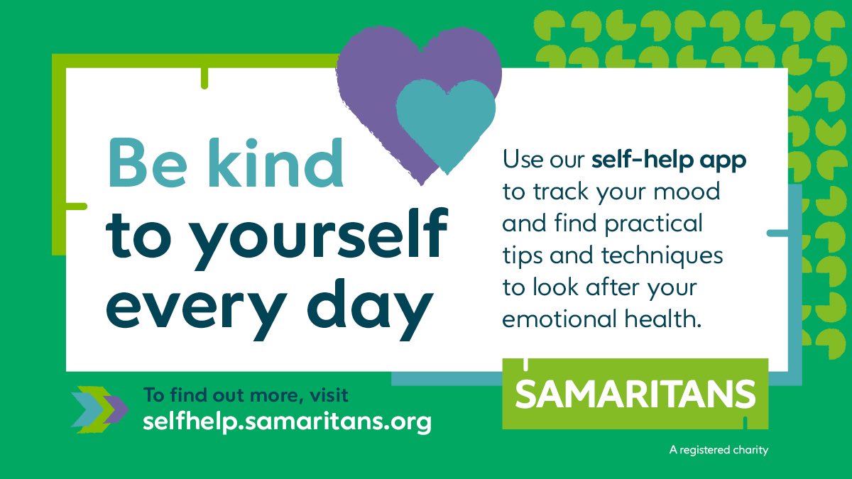 MansfieldSams's tweet photo. If you are struggling, the @samaritans #SelfHelpApp has tips and techniques to help you to cope. https://t.co/RQknibVVQs