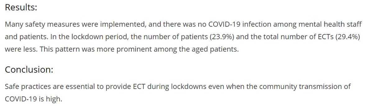 Related <a href="/AP_RANZCP/">Australasian Psychiatry Journal</a> 

COVID-19 and ECT – a Victorian perspective bu Jagadheesan et al <a href="/DrVinayLakra/">Vinay Lakra</a> 

journals.sagepub.com/doi/full/10.11…

#Openaccess <a href="/SAGEClinMed/">Sage Clinical Med</a>