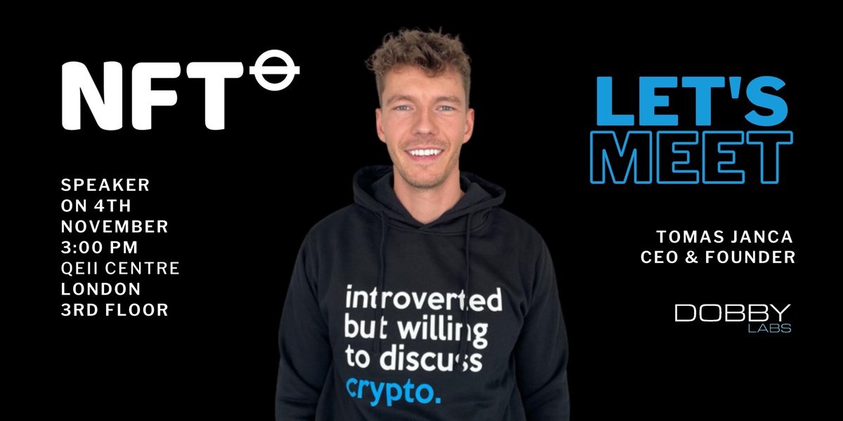 tomassjanca's tweet photo. I will speak about conditional ownership of #NFTs following our new project @DobbyProtocol by @dobby_labs at @NFT_NYC this November.

Let me know in a comment or DM so we can meet up there.🇬🇧👋🏼

#nftlondon #metaverse #web3 #blockchain #crypto #blockchaingaming #NFT #nftcommunity https://t.co/falLUcLDv0