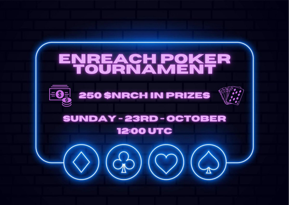 DeFiJohnny's tweet image. @EnreachDAO will be hosting our inaugural poker tournament this Sunday. Stay tuned to find out more details on how to participate. We will be dropping more details in the coming days.

Until then, join us in the discord. See you there!

discord.gg/enreach

$NRCH #ETH #BNB