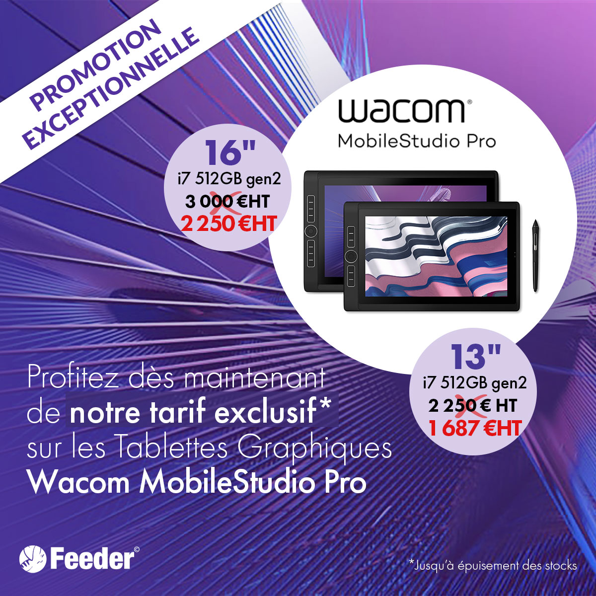 Feeder_group's tweet photo. @Wacom, un partenaire inspirant pour libérer la créativité qui est en chacun de vous.
Profitez d'un tarif exceptionnel sur les Tablettes Graphiques 13" &amp; 16" MobileStudio Pro : https://t.co/2xjyH0RBsS

#Wacom #digitalart #MadeWithWacom #creativity #event #graphisme #designers https://t.co/4TvYrS6nbE