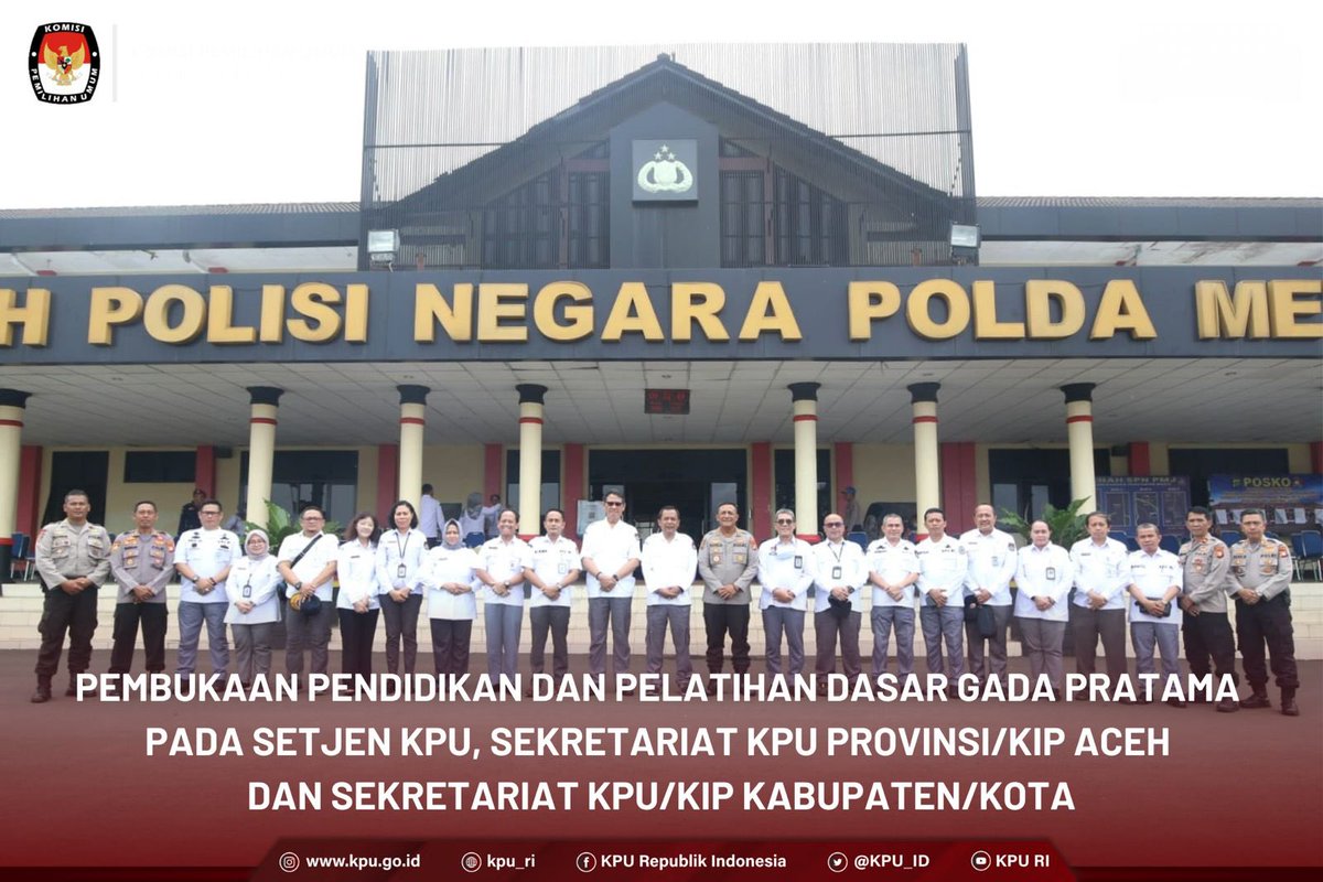 KPU_ID's tweet photo. #TemanPemilih,  470 peserta Pendidikan dan Pelatihan Dasar (Diklatsar) Satuan Pengamanan Gada Pratama pada Sekretariat Jenderal KPU, Sekretariat KPU Provinsi/KIP Aceh dan Sekretariat KPU/KIP Kabupaten/Kota Tahun 2022 — https://t.co/AYxdQE7DxI