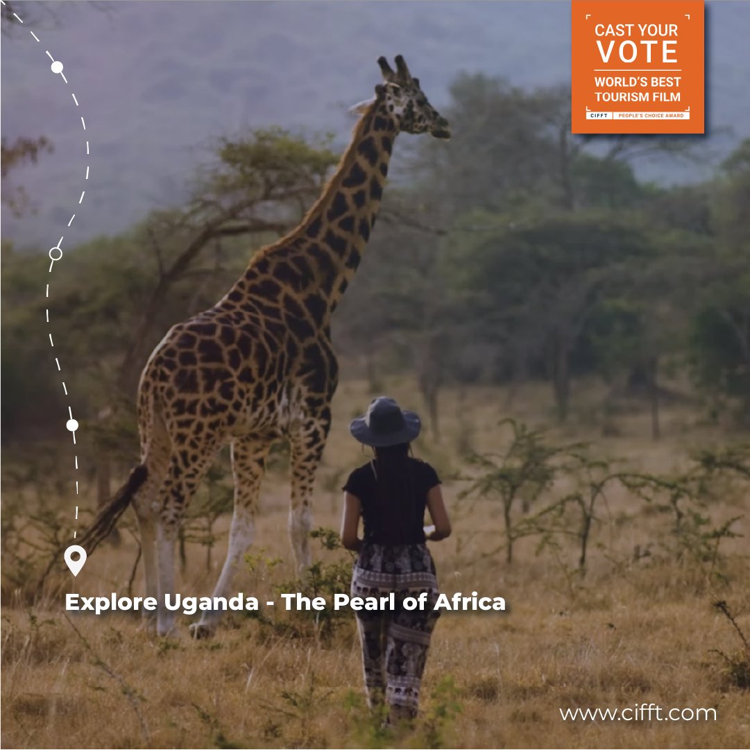 Now in its 10th month, our new Brand ID '#ExploreUganda' 🇺🇬 reveal video is nominated as one of the 𝗪𝗼𝗿𝗹𝗱’𝘀 𝗕𝗲𝘀𝘁 𝗧𝗼𝘂𝗿𝗶𝘀𝗺 𝗙𝗶𝗹𝗺 in the 2022 #CIFFT “People’s Choice” Awards. Click on this link 👉🏾 cifft.com/film/explore-u… to vote. #CIFFT #WorldsBestTourismFilm