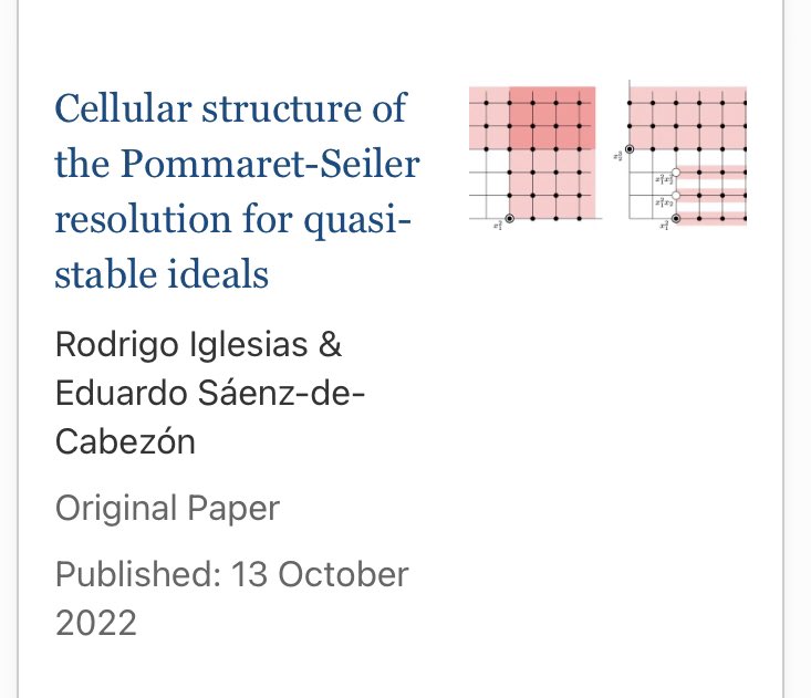 ¡Mira mamá! Este es el primer paper que escribo junto a Rodrigo Iglesias, mi estudiante de doctorado, un trabajo precioso que continúa lo que hice en mi propia tesis hace años con mi director W. Seiler. Me hace una ilusión tremenda.

Aquí lo tenéis: 
link.springer.com/article/10.100…