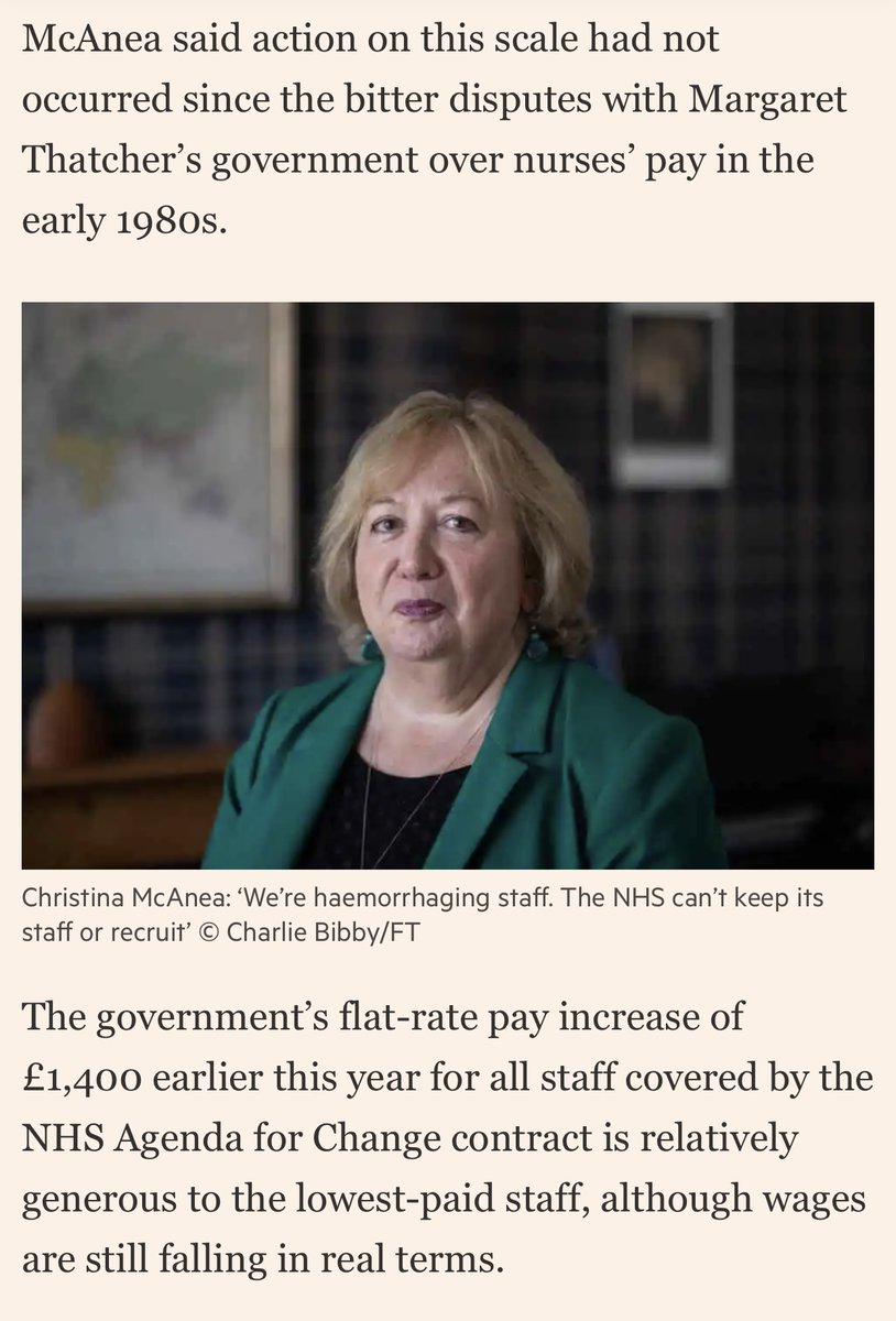 The NHS faces the biggest strike since the 80s, unless the govt gives a pay rise that keeps up with inflation. Services are on their knees, but Truss & Hunt are planning spending cuts. If they want growth, they must invest in vital services and the people providing them.