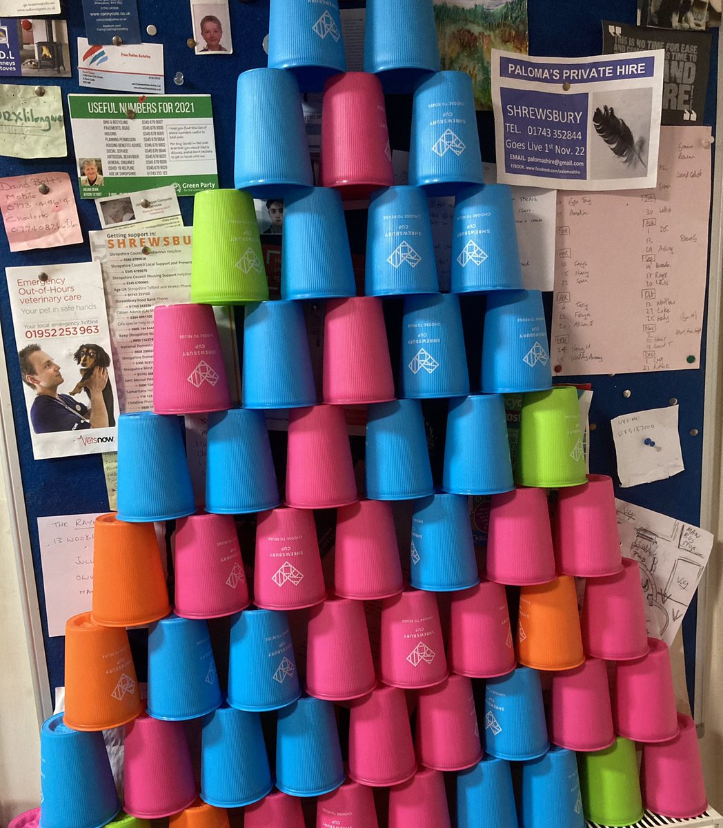 shrewsburycup's tweet photo. Another 80 cups were in action #savingwaste & #savingcarbon at the #foodsummit run by @shropgoodfood on Saturday. It’s not complicated it’s just washing up! 💚🌎✅🙏 https://t.co/fmYAVTaPIY