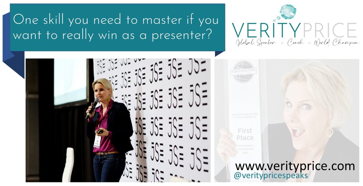 helloverity's tweet image. There’s one skill that if you master…

It will make you better than 99.99% of public speakers out there.

This is the same skill that saved me during my last keynote &amp;amp; resulted in 3 more bookings!

I’m sharing what it is in this week’s email newsletter.
verityprice.com