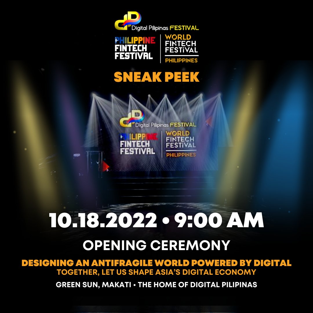 PFFestival2022's tweet photo. See you tomorrow at Philippine Fintech Festival and the World Fintech Festival Philippines.
Let's design an antifragile world powered by digital!
#DigitalPilipinas
#PhilippineFintechFestival
#GeiserMaclang
#Technology
#innovation https://t.co/xxpGMoeEum