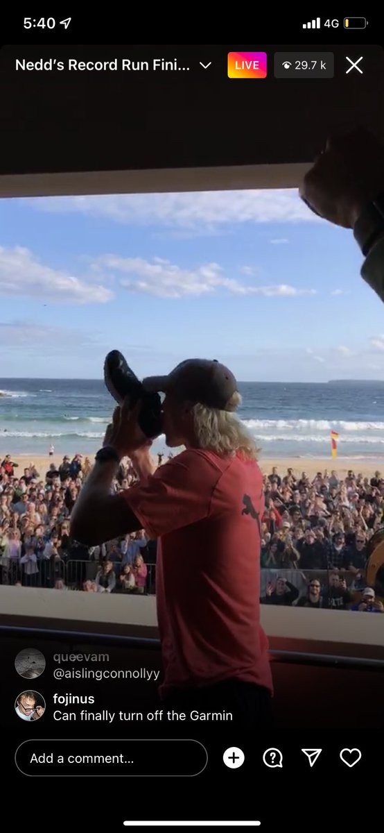 Nedd Brockmann: what a legend. 

The 23-year-old has raised $1.5 million for homelessness after running across Australia from Cottesloe Beach to Bondi Beach - just shy of 4,000km - in 46 1/2 days. Unbelievable.