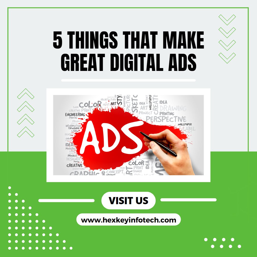 HexkeyInfotech's tweet photo. Here are 5 things that make for great digital ads: https://t.co/eerv5lm3e2
#hexkeyinfotech #dmaonline #digitalmarketingagencyonline #digitalmarketingexperts #digitalmarketingagency #businessgrowth #increasetraffic #websitetraffic #marketingstrategy #digitalmarketingtips https://t.co/f37eGVmdzE