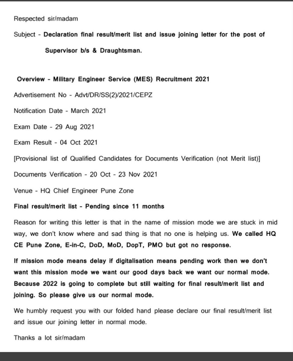 dev15395's tweet photo. #Help declare result #MES #Superviser b/s & draftsman 2021 https://t.co/ypSmVTe7rE