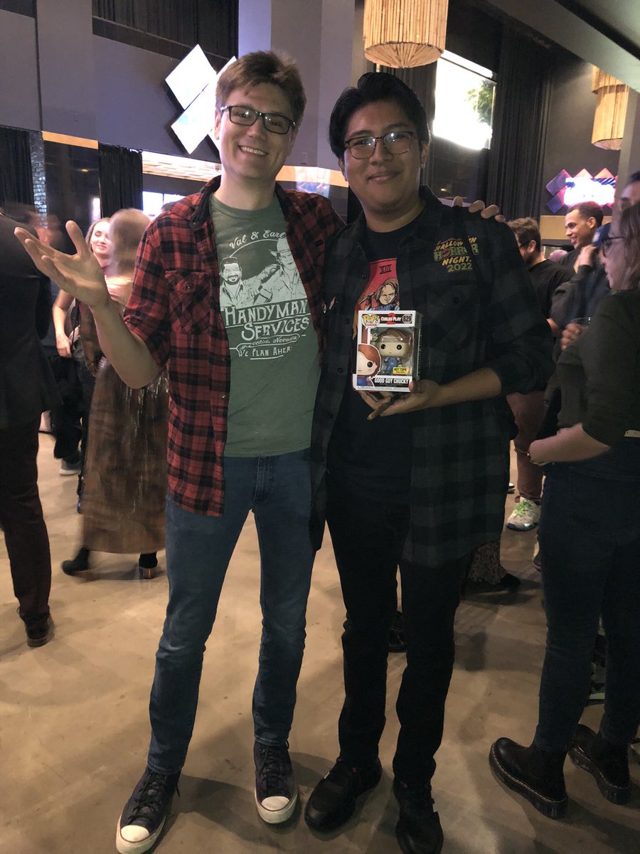 LastNameBravo's tweet photo. Even though we spoke briefly, it was a an absolute honor getting to meet you, Chelsea, and Zoran. I've been subbed to Dead Meat since the first Friday counts, and your growth has been an absolute joy to watch. 

Thank you for helping 2018 me grow to be the person I am today ❤️ https://t.co/ioedMRWmsi