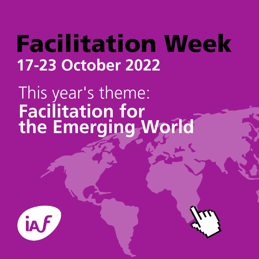 Welcome to #FacilitationWeek, a week full of facilitation! 

Visit facilitationweek.org to learn about the programme and to lead or to join a session. 

Join us in learning, celebrating and promoting the power of #facilitation worldwide this week! #FacWeek