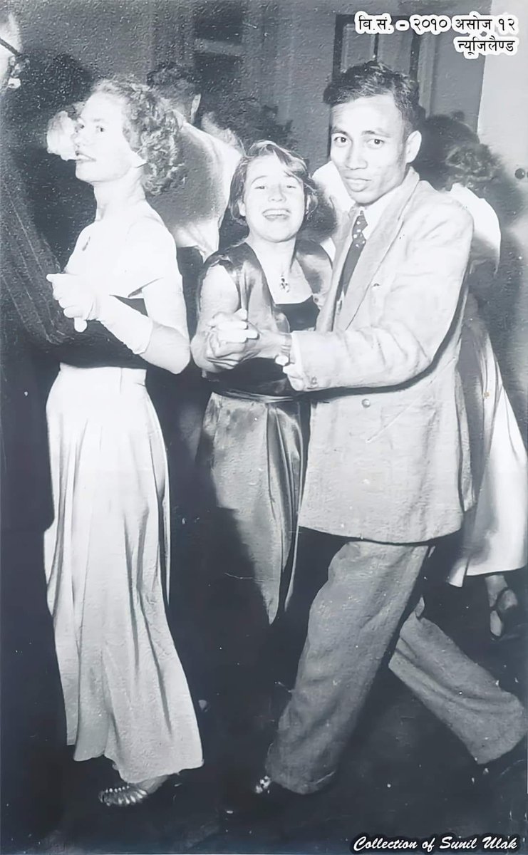GundrukP's tweet photo. Satya Mohan Joshi in New Zealand.  Year 1953 AD https://t.co/zCrPBdKINW