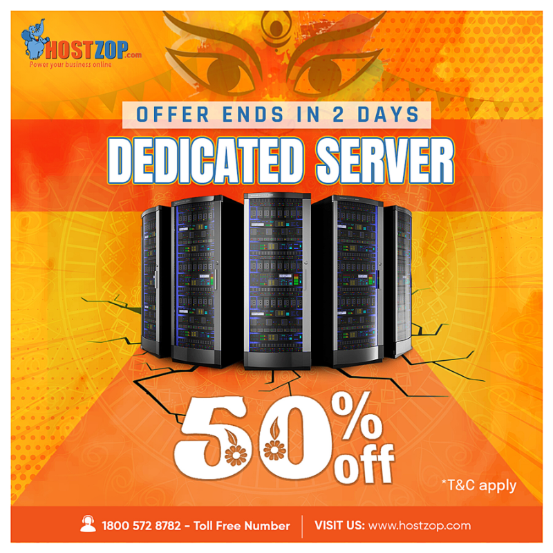 Hostzop's tweet photo. FESTIVAL OFFER ON DEDICATED SERVER! - HURRY UP 2 DAYS TO GO!
GET THE HIGHLY SCALABLE SERVERS WITH HOSTZOP |Provides a Higher Level of Security.

Grab the Offer Now! 😇
https://t.co/Ll8jkmFwC1

#dedicatedServer #VPS #cloudServer #VPSoffer #DiwaliOffer #FestivalOffer https://t.co/qoIgVDbRei