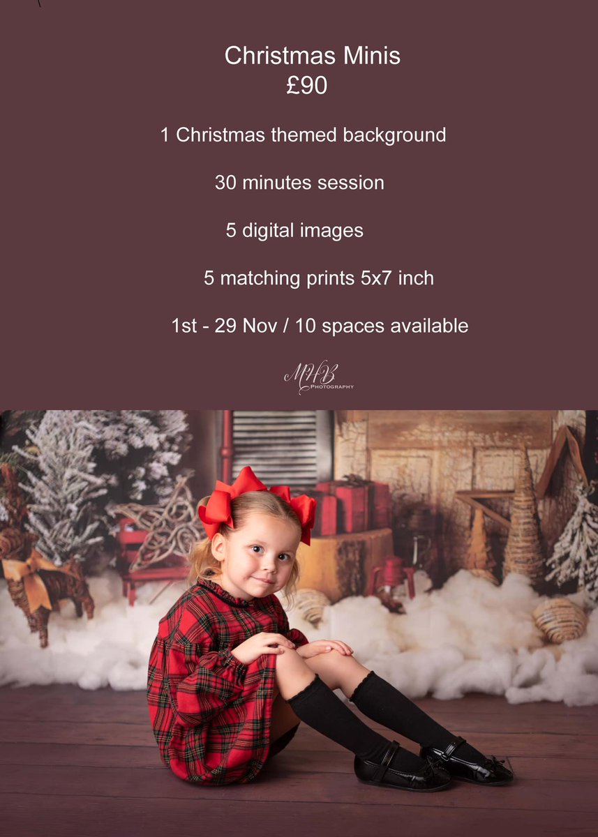 mhbphoto1's tweet photo. Christmas Mini Sessions in November
https://t.co/whiPkDkKx6
#ChristmasMini #Derbyphotographer #Christmasderby #christmasphotoshoot #christmasphotos #christmas2022 #babyphotography #newbornphotographyderby #giftideas #toddlers #toddlersphotography #derby #christmasminisessions https://t.co/NYBtaCtMiM