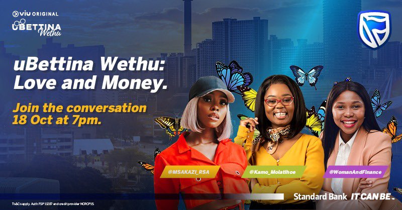 WomanAndFinance's tweet photo. So exited to be part of a very important conversation on navigating Love and Money! Join us on Twitter Spaces on Tuesday the 18th from 7pm-8pm with @standardbankZA.  Can’t wait! Bring all your questions #HowAboutNow #ItCanBe https://t.co/iqHwfHYTzt