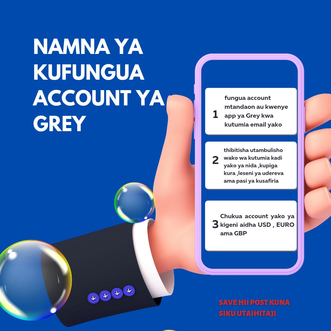 mafolebaraka's tweet photo. Namna ya Kufungua account ya Grey @greyfinance
#Grey #Greypartner #GoGlobalTanzania #GoGlobalWithGrey https://t.co/IiMKUs4OrJ