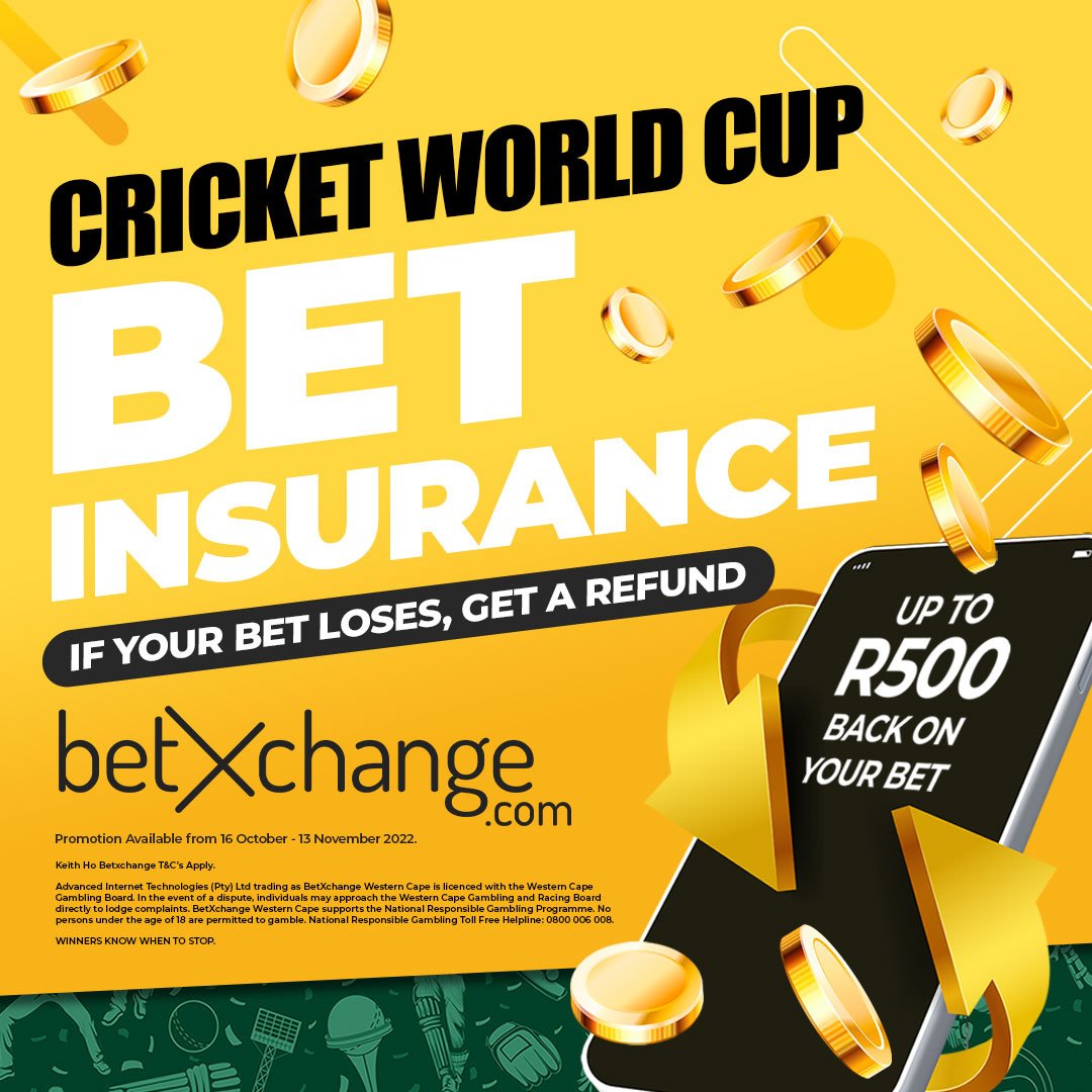 betXchange's tweet photo. Back a team to win &amp; if your team loses by 30 runs or less or loses by 2 wickets or less receive a stake refund of max limit of R500-00

#betinsurance #sportsbetting #T20cricketworldcup2022 #cricket #worldcup #bet #betoncricket https://t.co/qsjkBFbQVc
