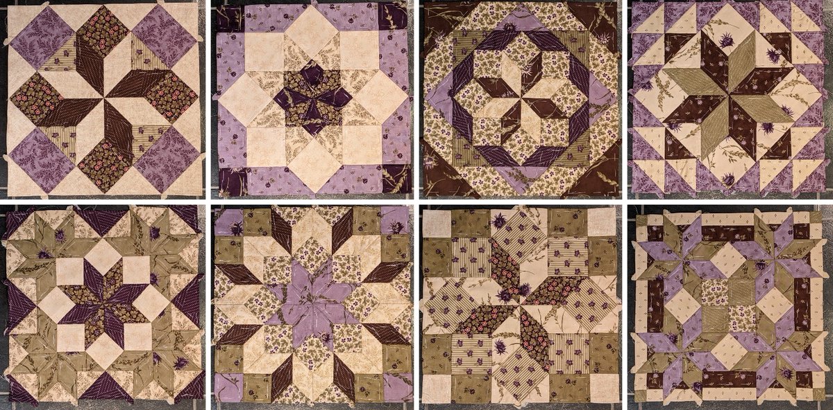 Still no miniature painting with our house in a state ☹️ so I've been working on a new quilt instead! Half way through the 12" panels for it, all hand sewn
#patchwork #englishpaperpiecing #quilting