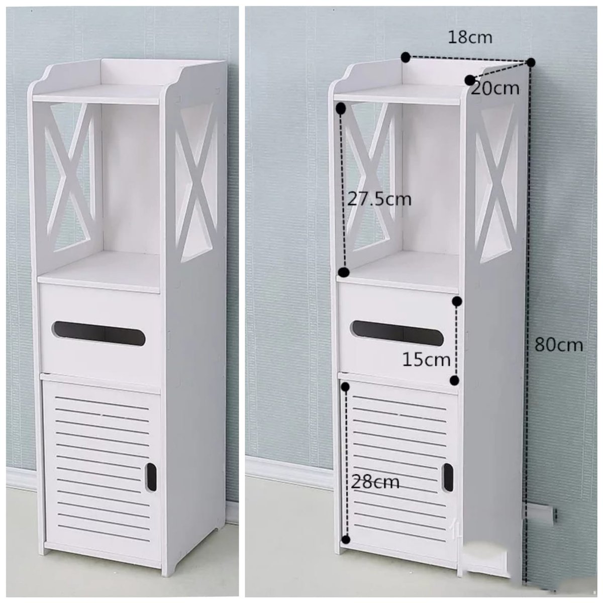 Musalia mdavadi
Miguna miguna
✴️ *Floor Standing Storage Cabinet*
◻️ *Material: waterproof pvc* 
◻️ *Measurements: 80×20×18cm*
◻️ *Usage: Storage Cabinet, bathroom rack, toilet rack*
◻️ *Price kshs 2800
Call/Whatsapp 0716104818 
🚛 *DELIVERY COUNTRY WIDE*.