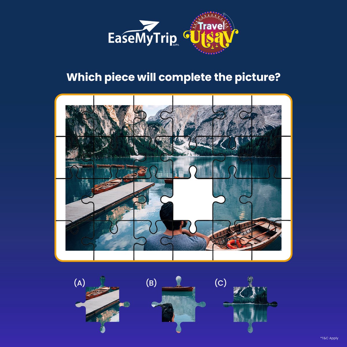 EaseMyTrip's tweet photo. Game Alert! 🤩
Complete the puzzle and get a chance to win Pizza Hut vouchers worth INR 500/-
Rules:
Use #MaujaHiMauja
Follow @Easemytrip to qualify.
Tag 2 of your friends in the comment section
#ContentAlert #ContestToday #EaseMyTrip #Giveaways #EMTTravelUtsavSale @pizzahut https://t.co/TL2dahUMXG