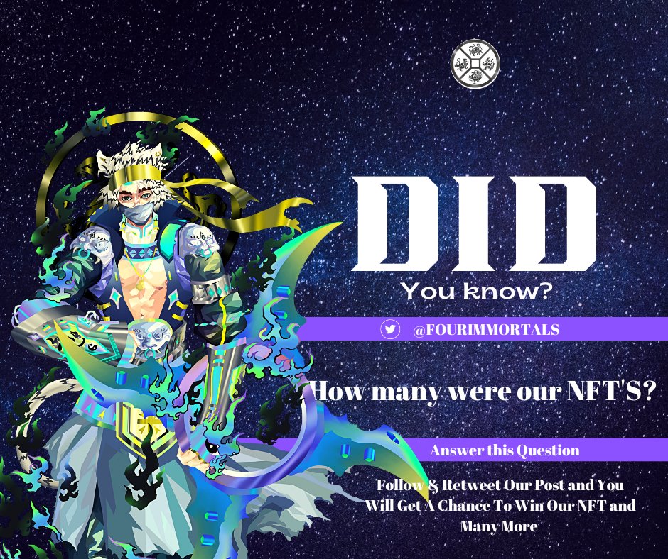 If you want to be an Immortal then you need to participate in our quiz.

Follow these steps to become an Immortal:

1️⃣ follow us and answer the following question

2️⃣ Like and RT Our Post with #FILAB

3️⃣ Send Proof in discord: discord.gg/filab

And you will be an Immortal