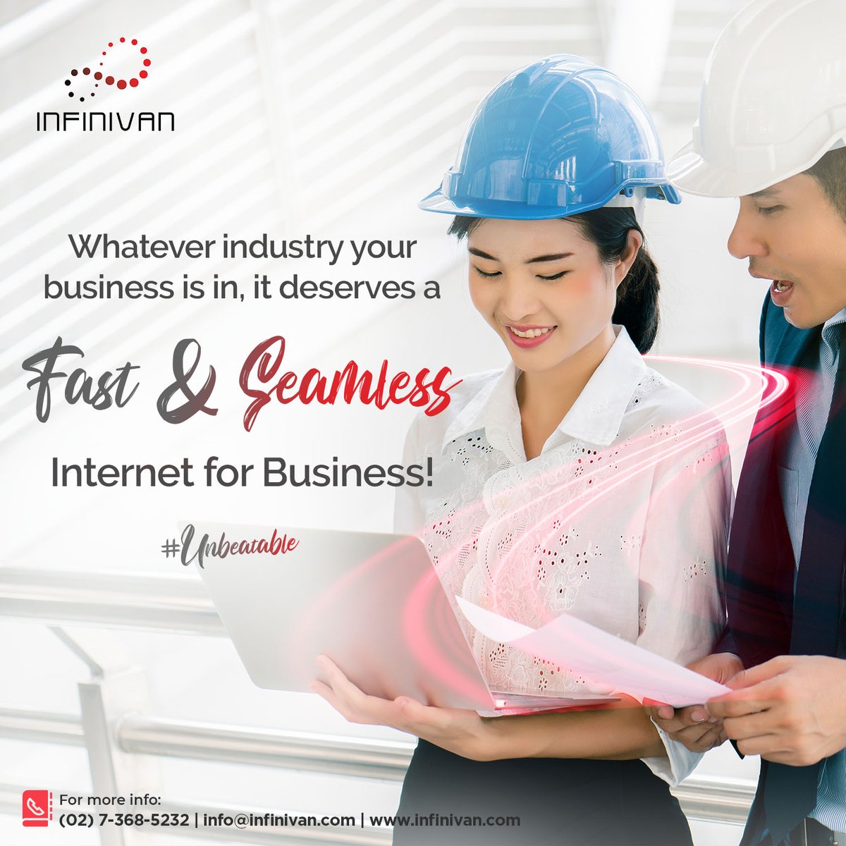InfiniVAN's tweet photo. Choose InfiniVAN's Fiber4Business and get the best out of real Internet for Business TODAY!

Call us at 7-368-5232 or email us via info@infinivan.com, and we're glad to assist!

#Unbeatable
#InnovateWithInfiniVAN
#ChooseFiber4Business https://t.co/bYhRlX79qy