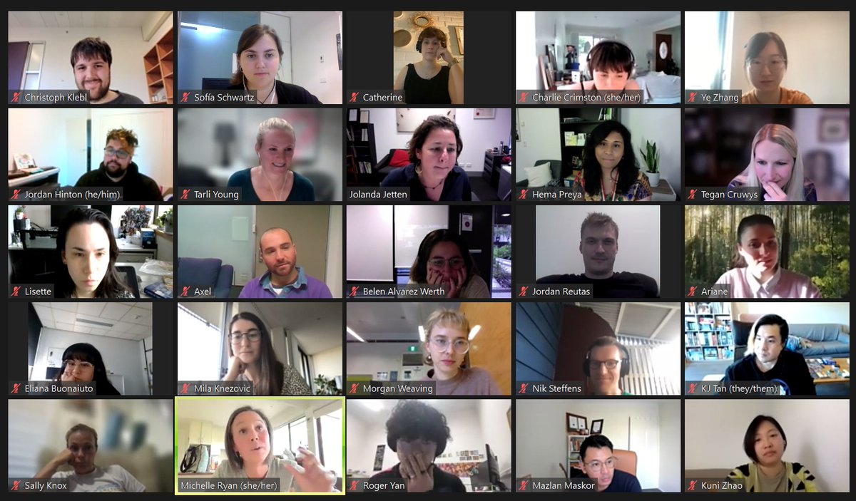 Sofía Schwartz-Salazar (@sofiaschwartz) on Twitter photo I'm so happy to see all these lovely faces again in a follow-up SIGN Winter School meeting.
<a href="/SIGNetworkUQ/">Social Identity & Groups Network</a> 💜 I'm so happy to see all these lovely faces again in a follow-up SIGN Winter School meeting.
<a href="/SIGNetworkUQ/">Social Identity & Groups Network</a> 💜