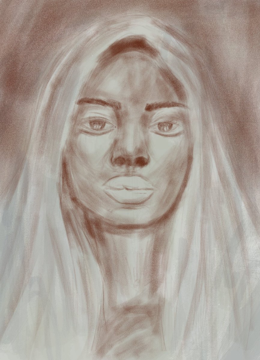 Good Morning 🌞 
Wishing y’all a blissful week 💜✨

Here’s a rough sketch 

#workinprogress 
#digitalart